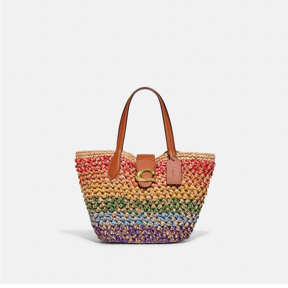 Coach 2023 Summer Pride Small Tote with Leather Trim